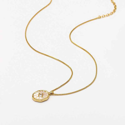 Korean Shell Pendant Necklace - Crystalory