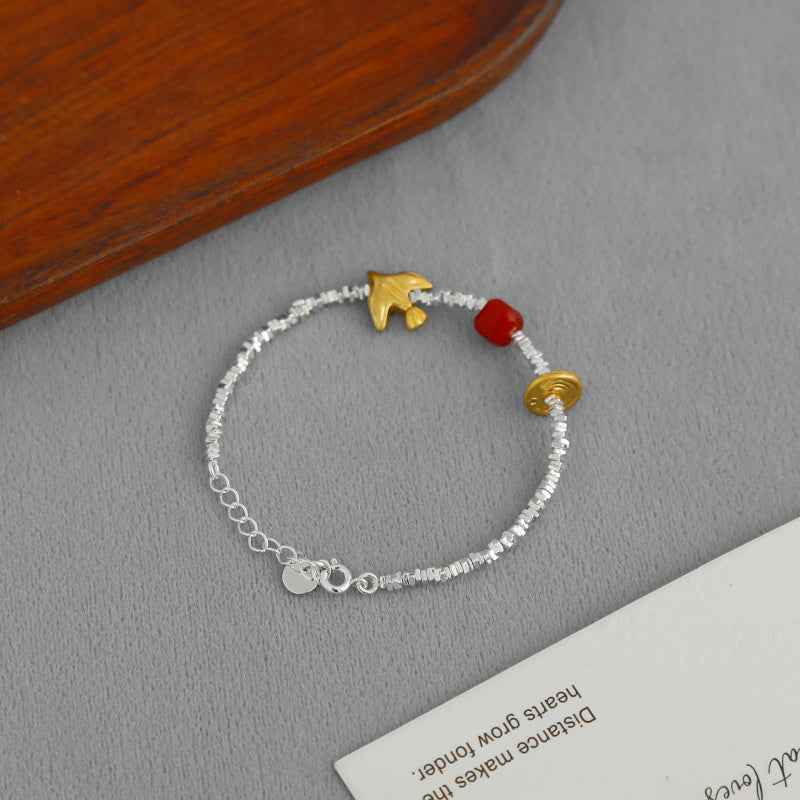 Silver Flying Swallow Bracelet