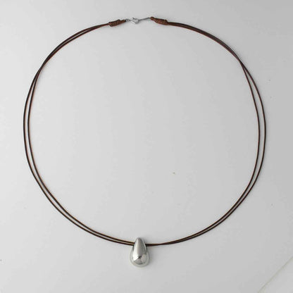 Large Teardrop Pendant Necklace - Crystalory