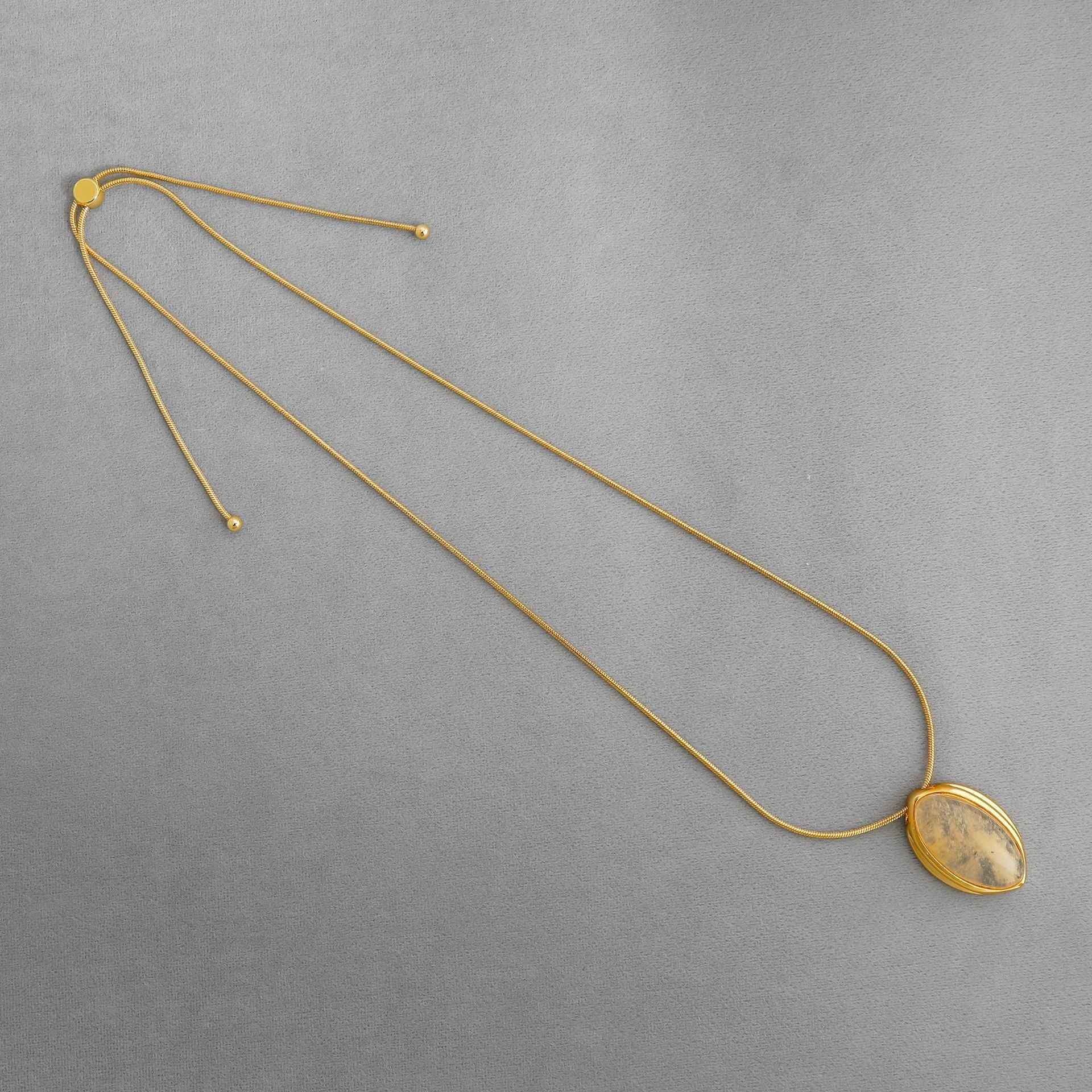 Citrine Crystal Pendant Necklace - Crystalory