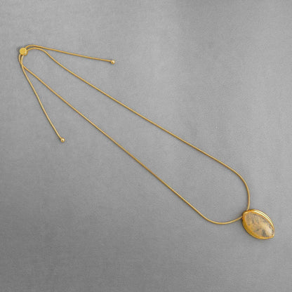 Citrine Crystal Pendant Necklace - Crystalory