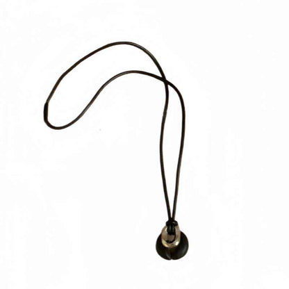 Wood Circle Pendant Necklace - Crystalory