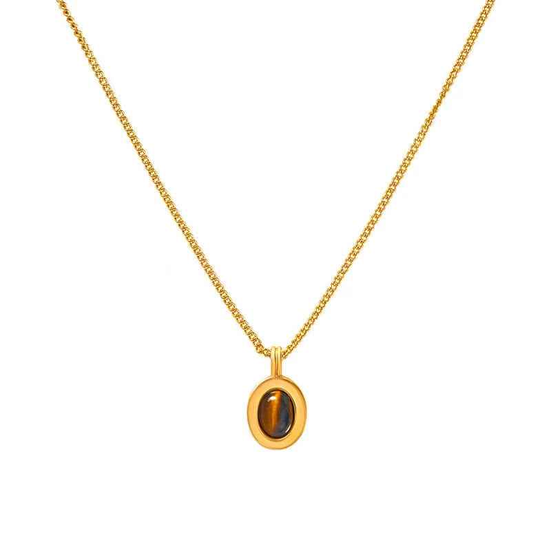 Tiger Eye Pendant Necklace - Crystalory