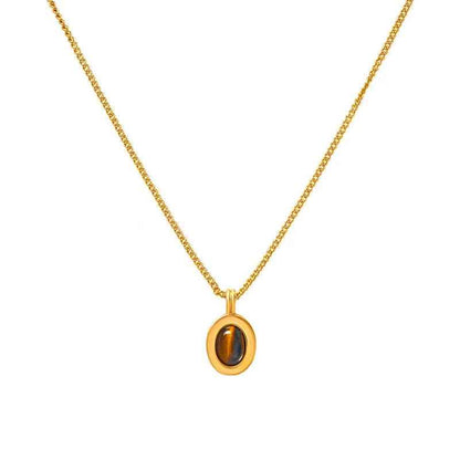 Tiger Eye Pendant Necklace - Crystalory