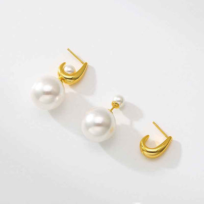 Elegant Pearl Drop Earrings - Crystalory