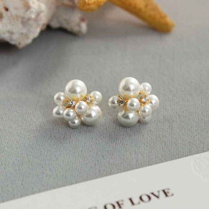 Bouquet Pearl Earrings - Crystalory