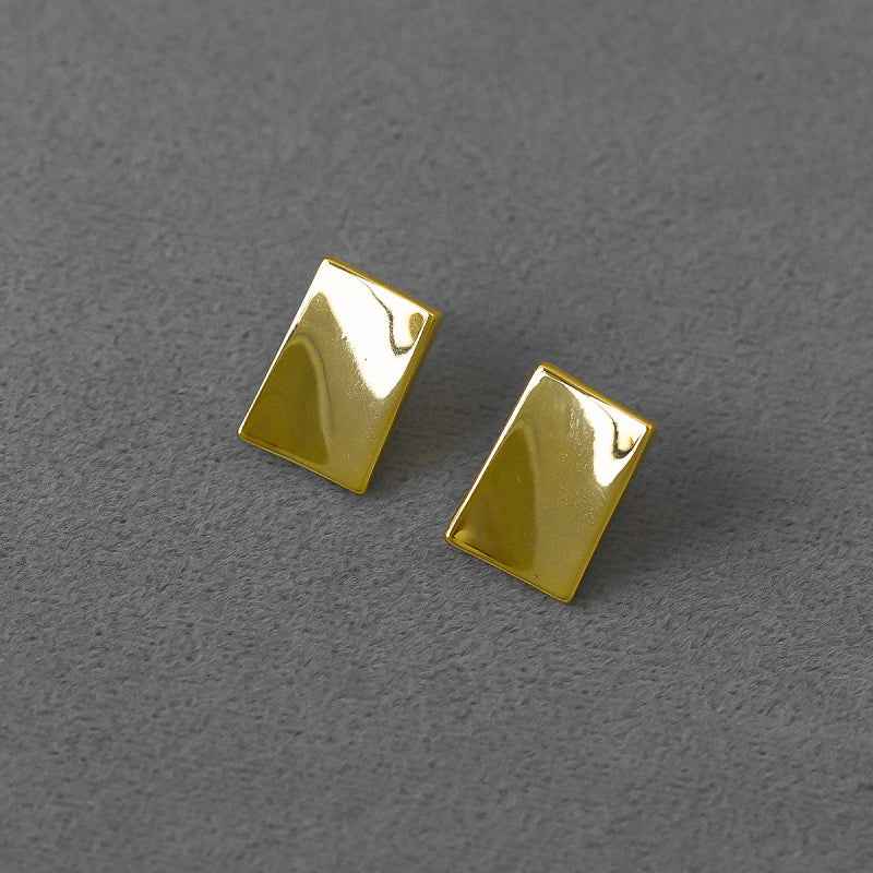 Gold Brick Earrings - Crystalory