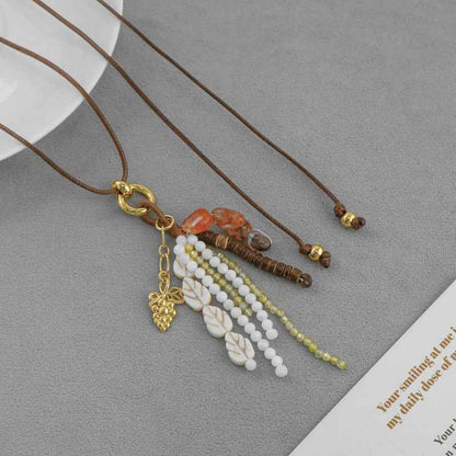 Summer Orchard Tassel Necklace - Crystalory