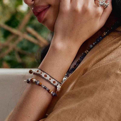 Monstera Leaf Beaded Bracelet