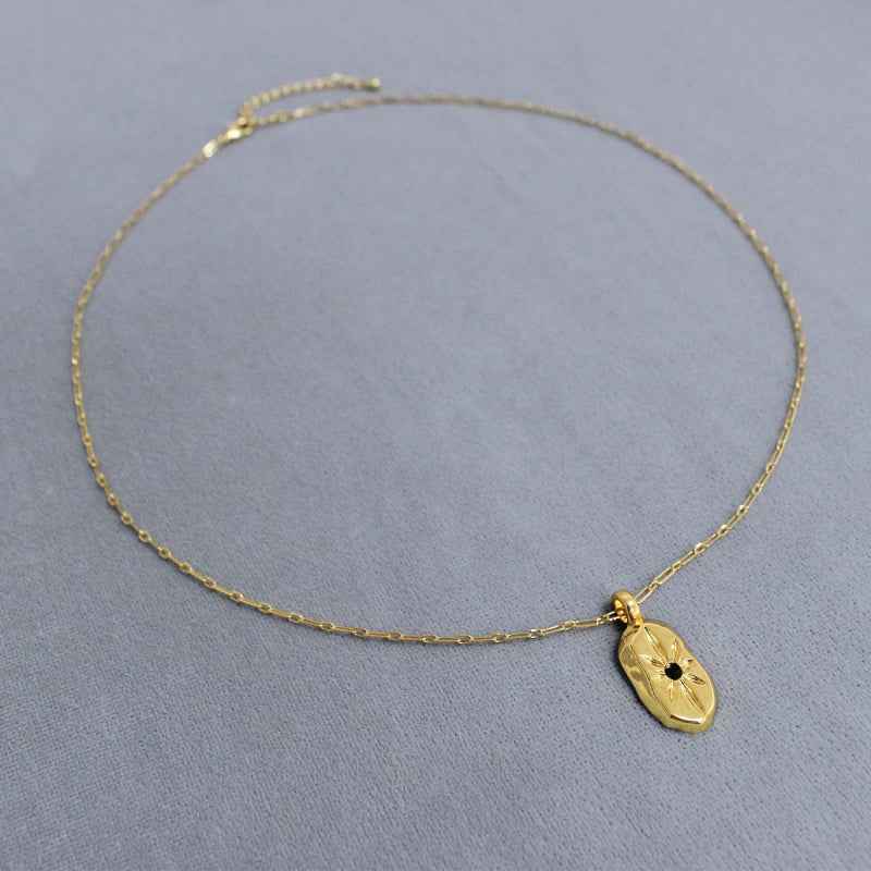 French Shield Star Necklace - Crystalory
