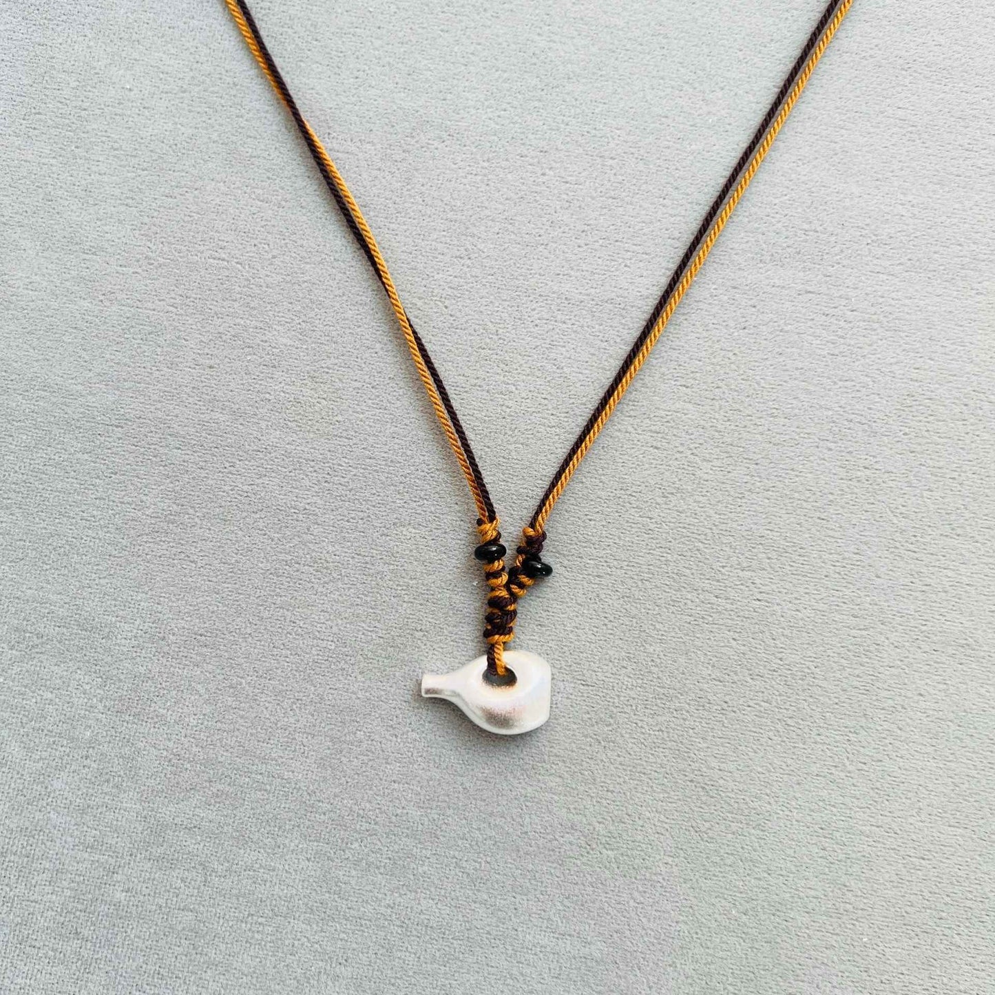 Engraved Wine Jug Necklace - Crystalory