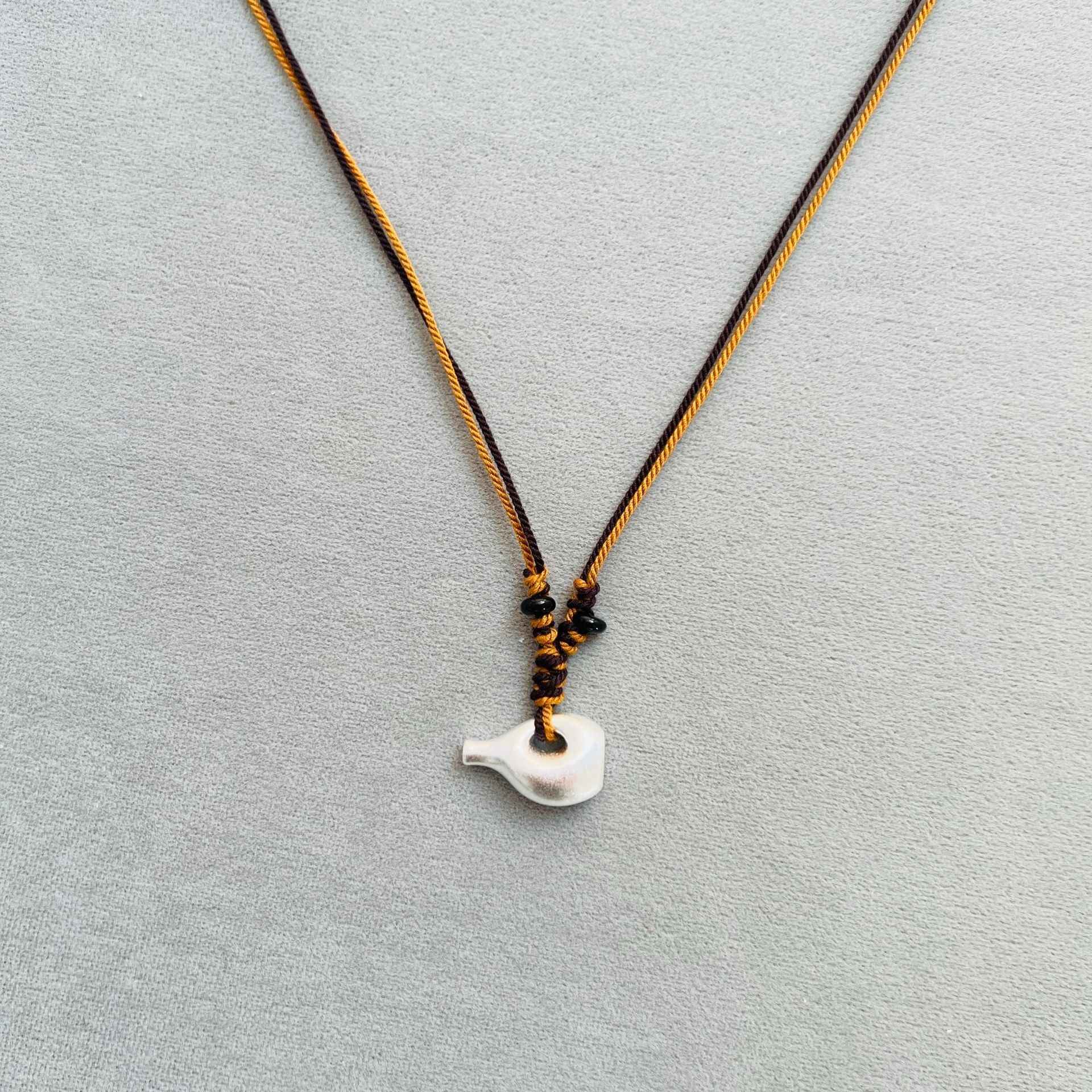 Engraved Wine Jug Necklace - Crystalory