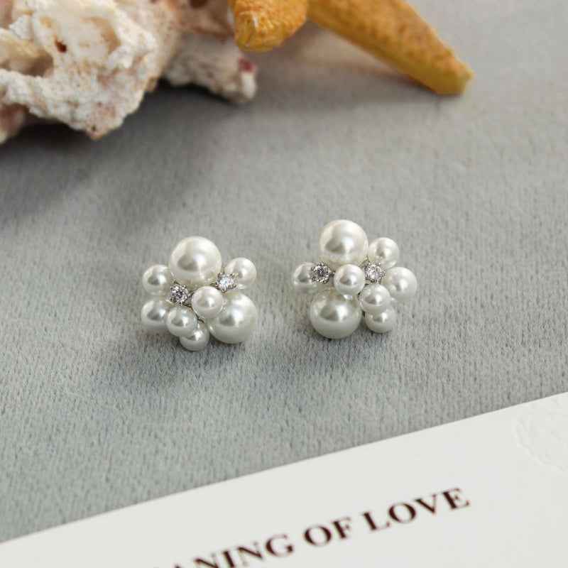 Bouquet Pearl Earrings - Crystalory