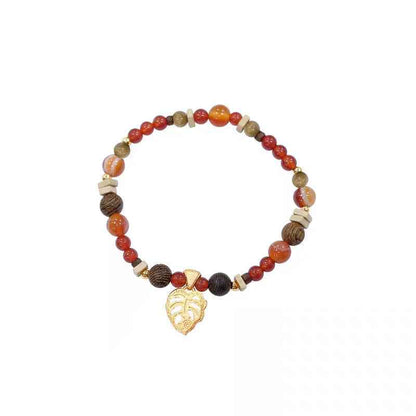 Monstera Leaf Beaded Bracelet