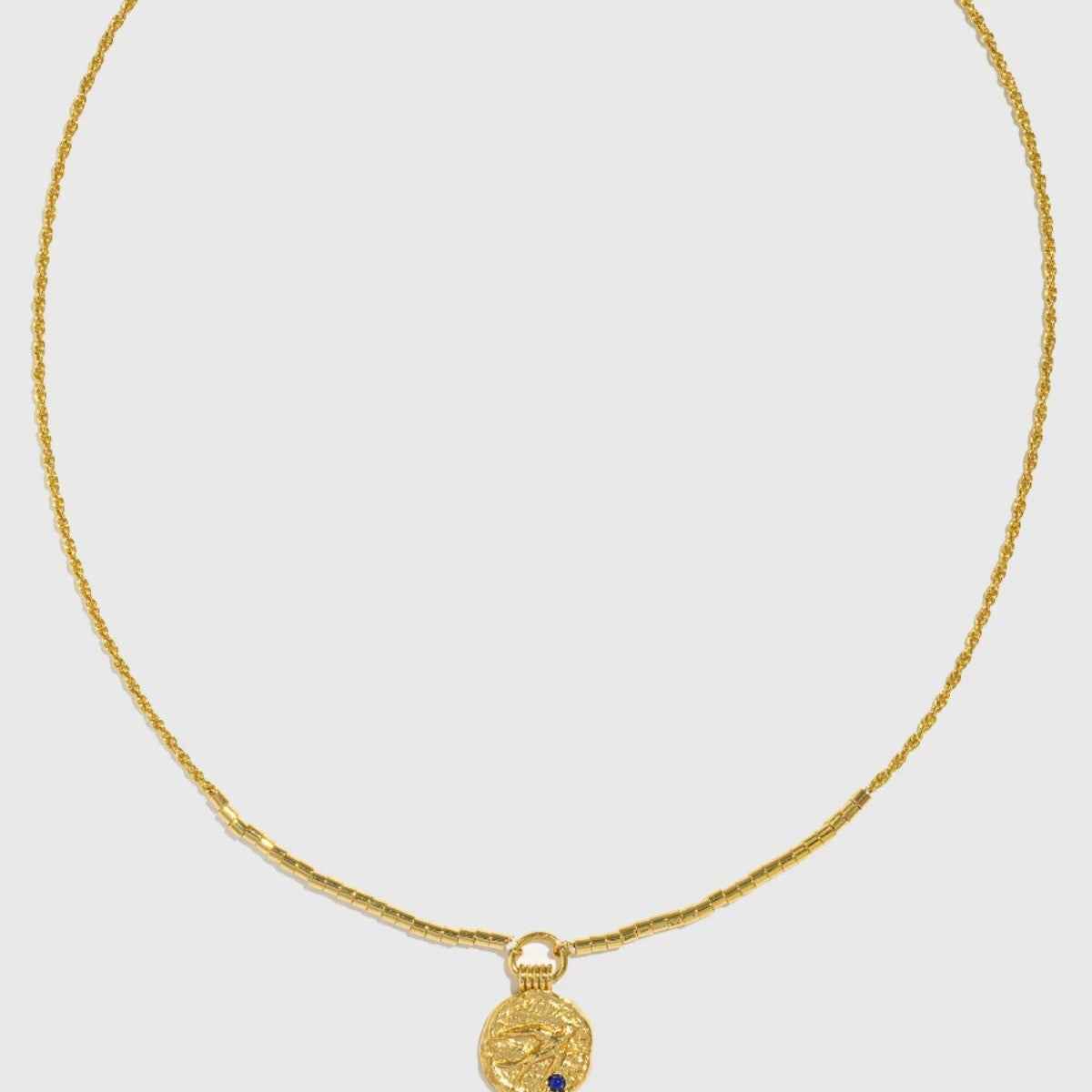 Gold Bird Coin Necklace - Crystalory