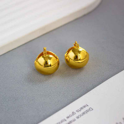 Gold Dome Stud Earrings - Crystalory
