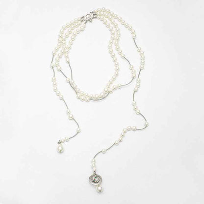 Multi-Layer Pearl Saturn Necklace for Women - Crystalory