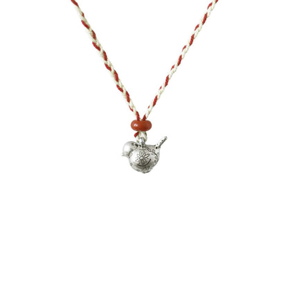 Handmade Bird Pendant Rope Necklace - Crystalory