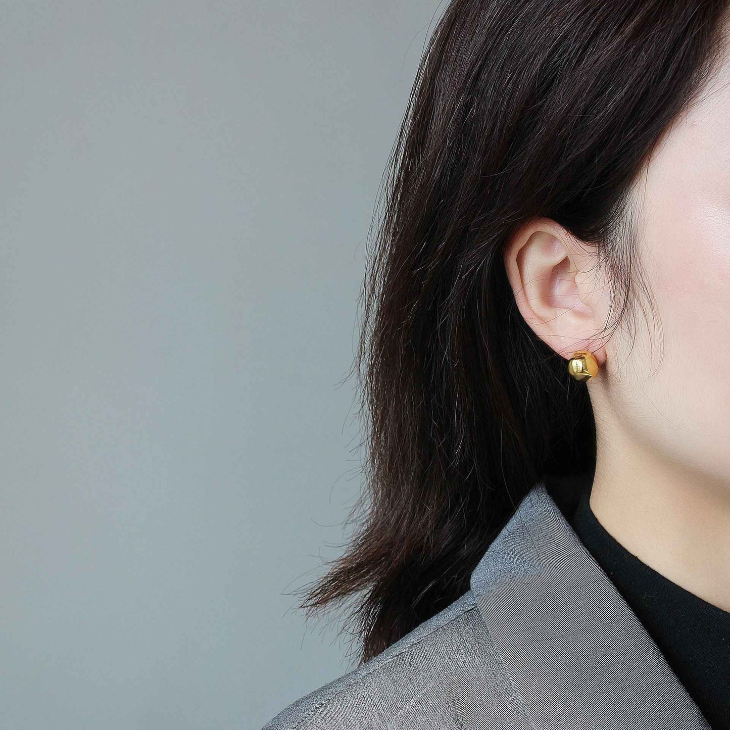 Polished Sphere Stud Earrings