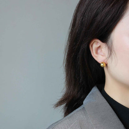 Polished Sphere Stud Earrings