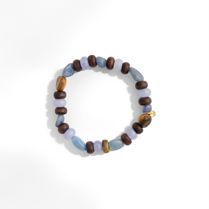 Sandalwood Beaded Bracelet Set - Crystalory