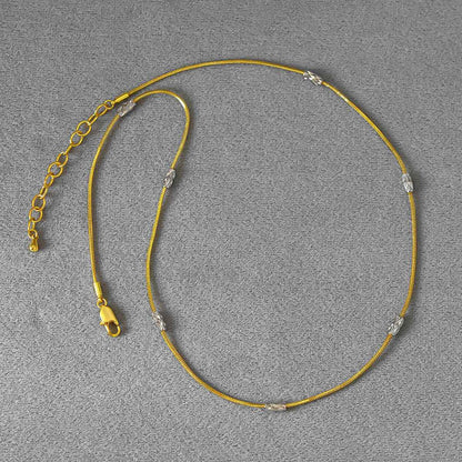 Engraved Tube Snake Chain Necklace - Crystalory