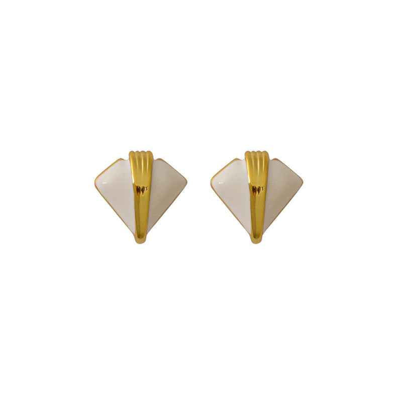 Triangle Stud Earrings - Crystalory