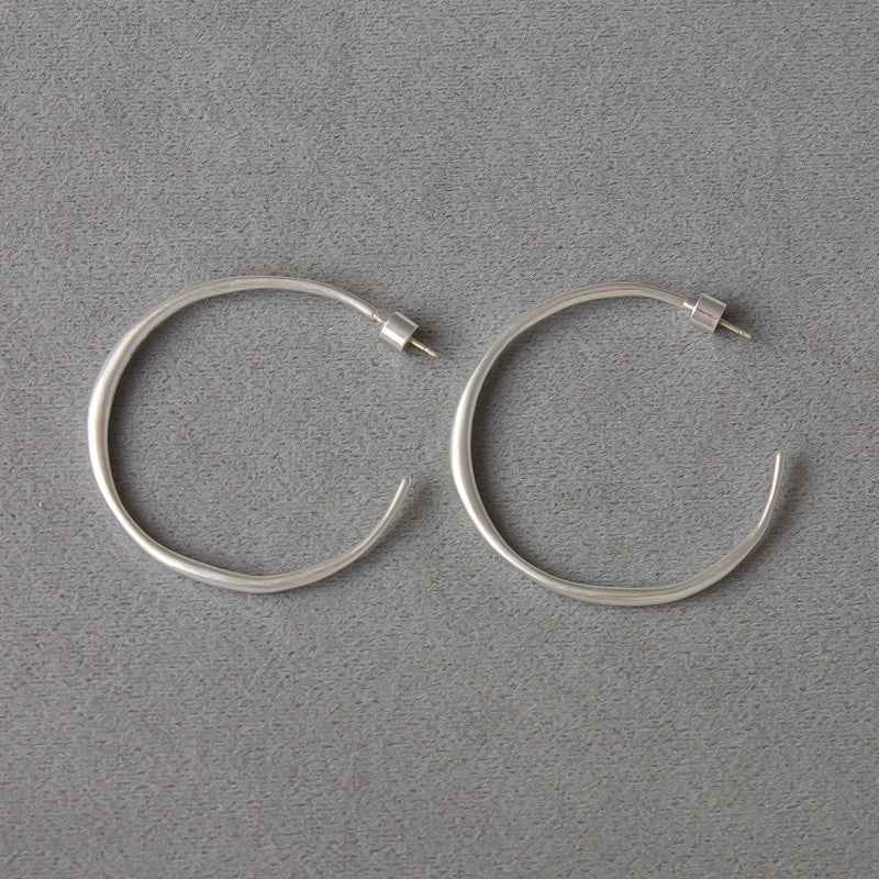 Silver Hoop Earrings - Crystalory