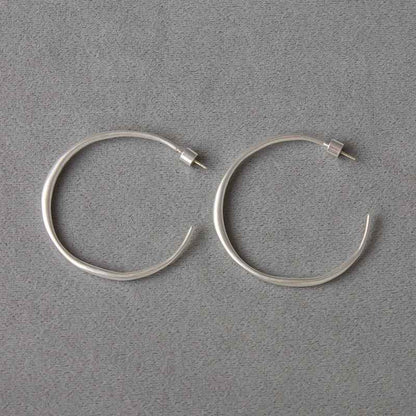 Silver Hoop Earrings - Crystalory