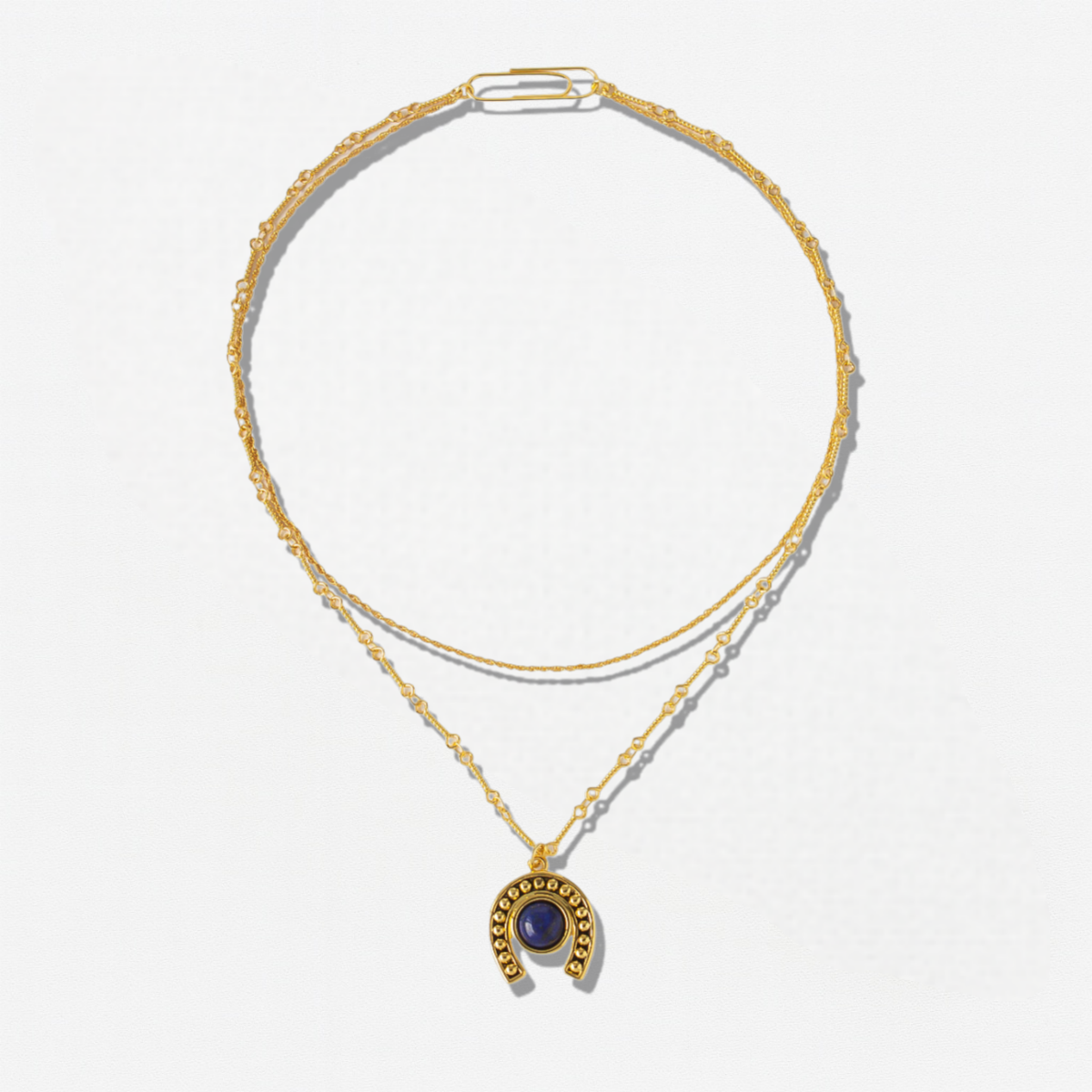 Lapis Lazuli Horseshoe Jewelry Set - Crystalory