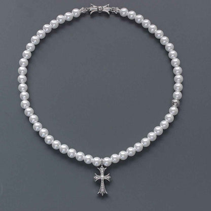Cross Pearl Jewelry Set - Crystalory