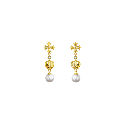 Cross Pearl Jewelry Set - Crystalory