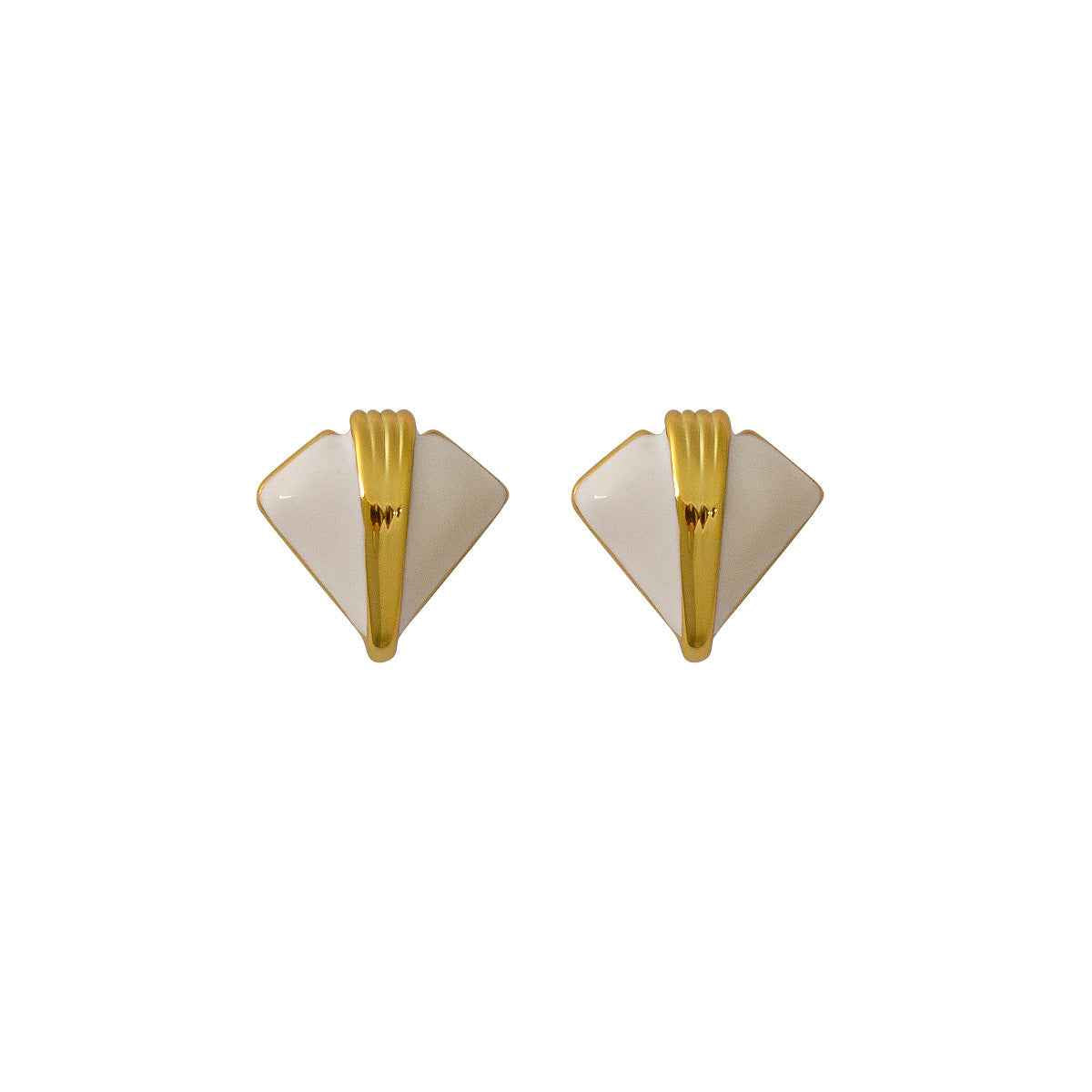 Triangle Stud Earrings - Crystalory