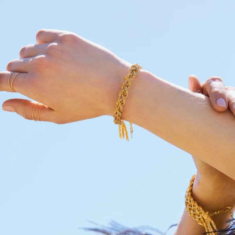 Gold Rope Chain Bracelet
