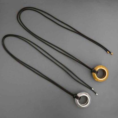 Vintage Circle Pendant Necklace - Crystalory