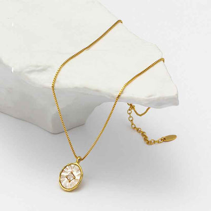 Korean Shell Pendant Necklace - Crystalory