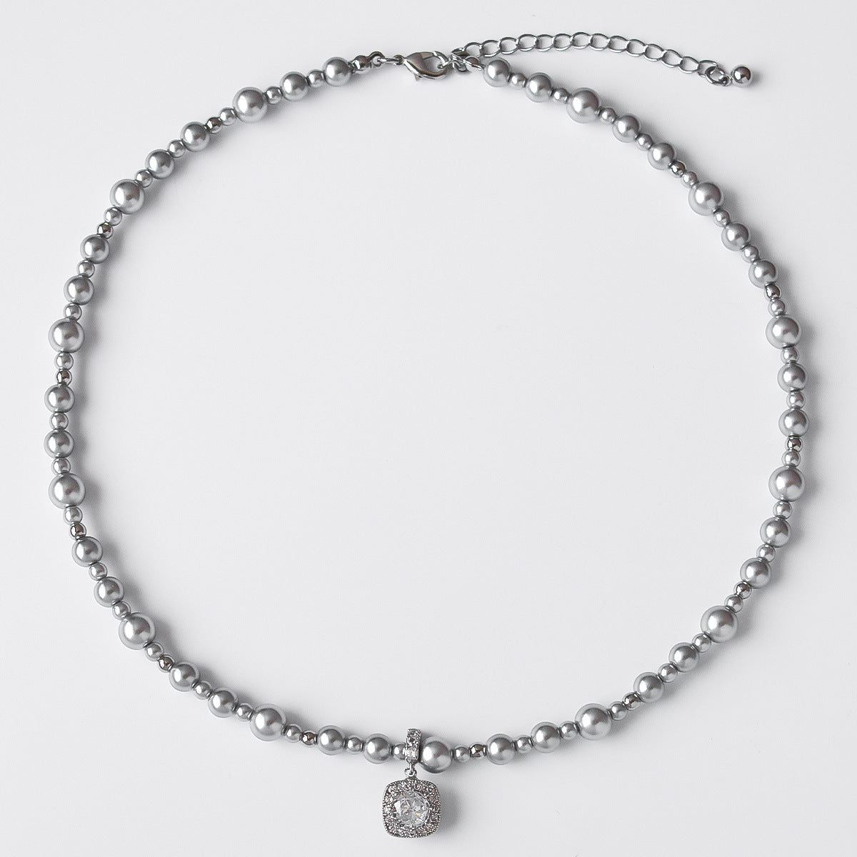 Gray Pearl Pendant Necklace - Crystalory