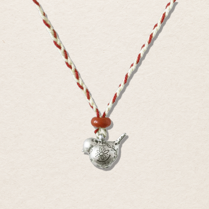 Handmade Bird Pendant Rope Necklace - Crystalory