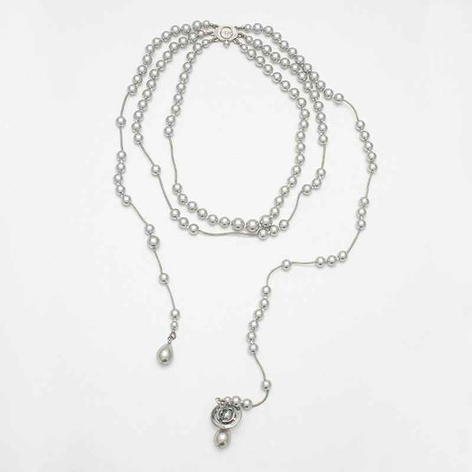 Multi-Layer Pearl Saturn Necklace for Women - Crystalory