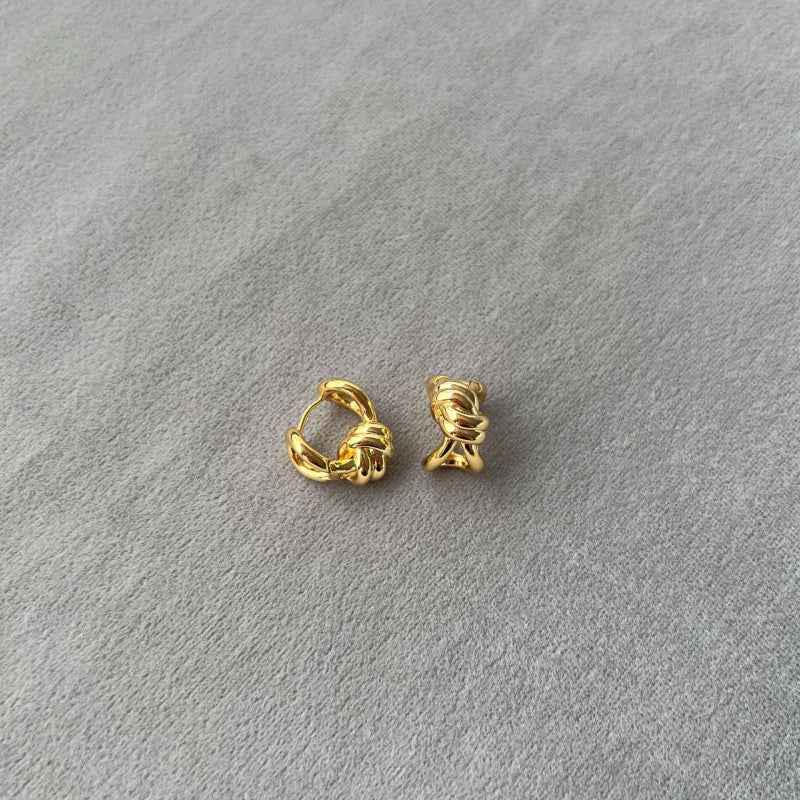 Gold Knot Earrings - Crystalory