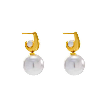 Elegant Pearl Drop Earrings - Crystalory