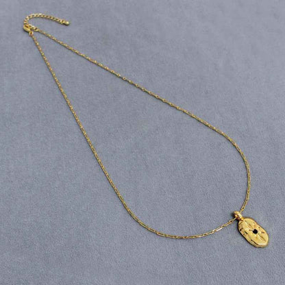 French Shield Star Necklace - Crystalory