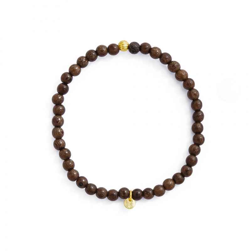 Sandalwood Beaded Bracelet Set - Crystalory