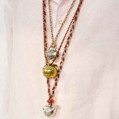 Handmade Bird Pendant Rope Necklace - Crystalory