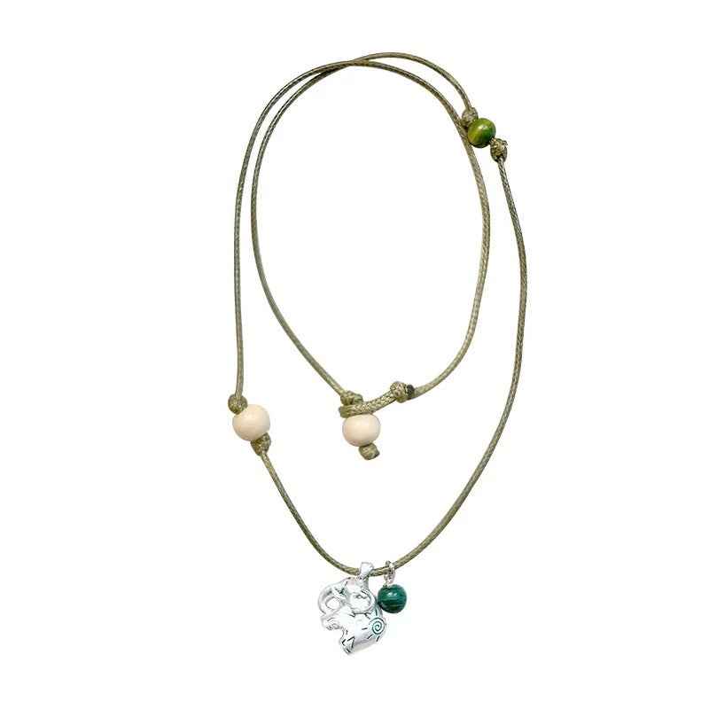 Totem Elephant Pendant Necklace - Crystalory