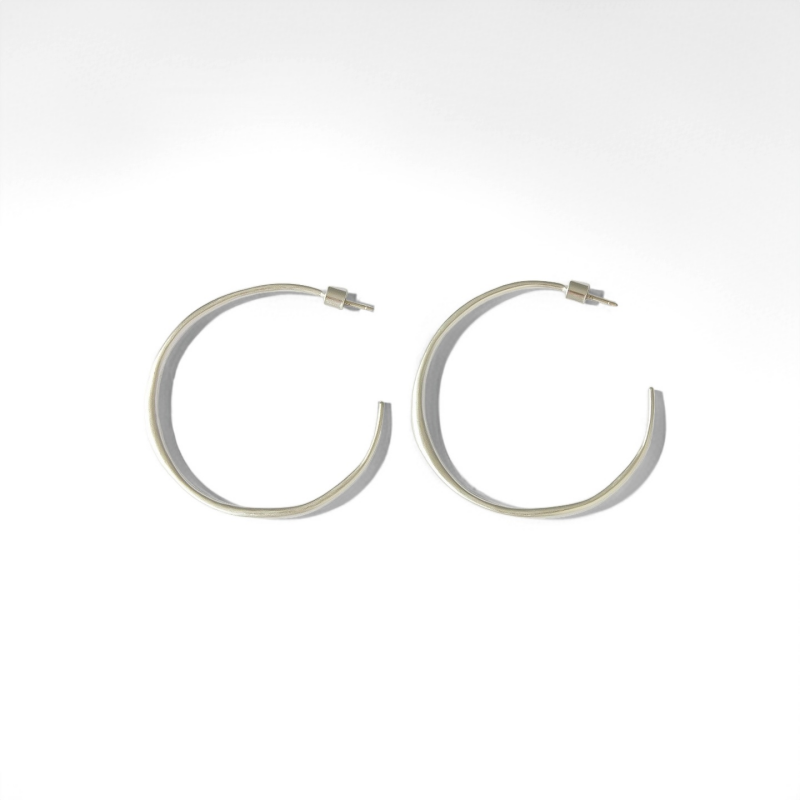 Silver Hoop Earrings - Crystalory