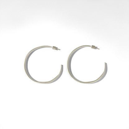 Silver Hoop Earrings - Crystalory