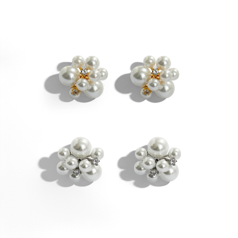 Bouquet Pearl Earrings - Crystalory