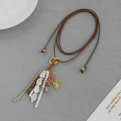 Summer Orchard Tassel Necklace - Crystalory