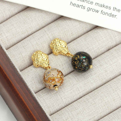 Asymmetric Lacquer Pearl Earrings - Crystalory